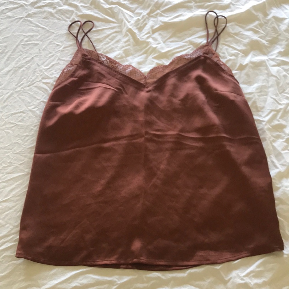 Abercrombie & Fitch rust silk camisole